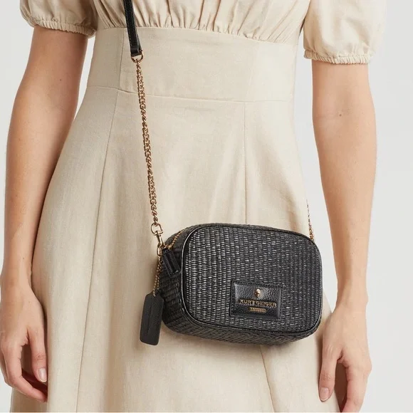 Kurt Geiger Black Woven Crossbody with Gold Chain - Picture 6 of 6